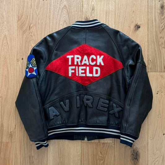 Avirex Track and Field Leather Jacket