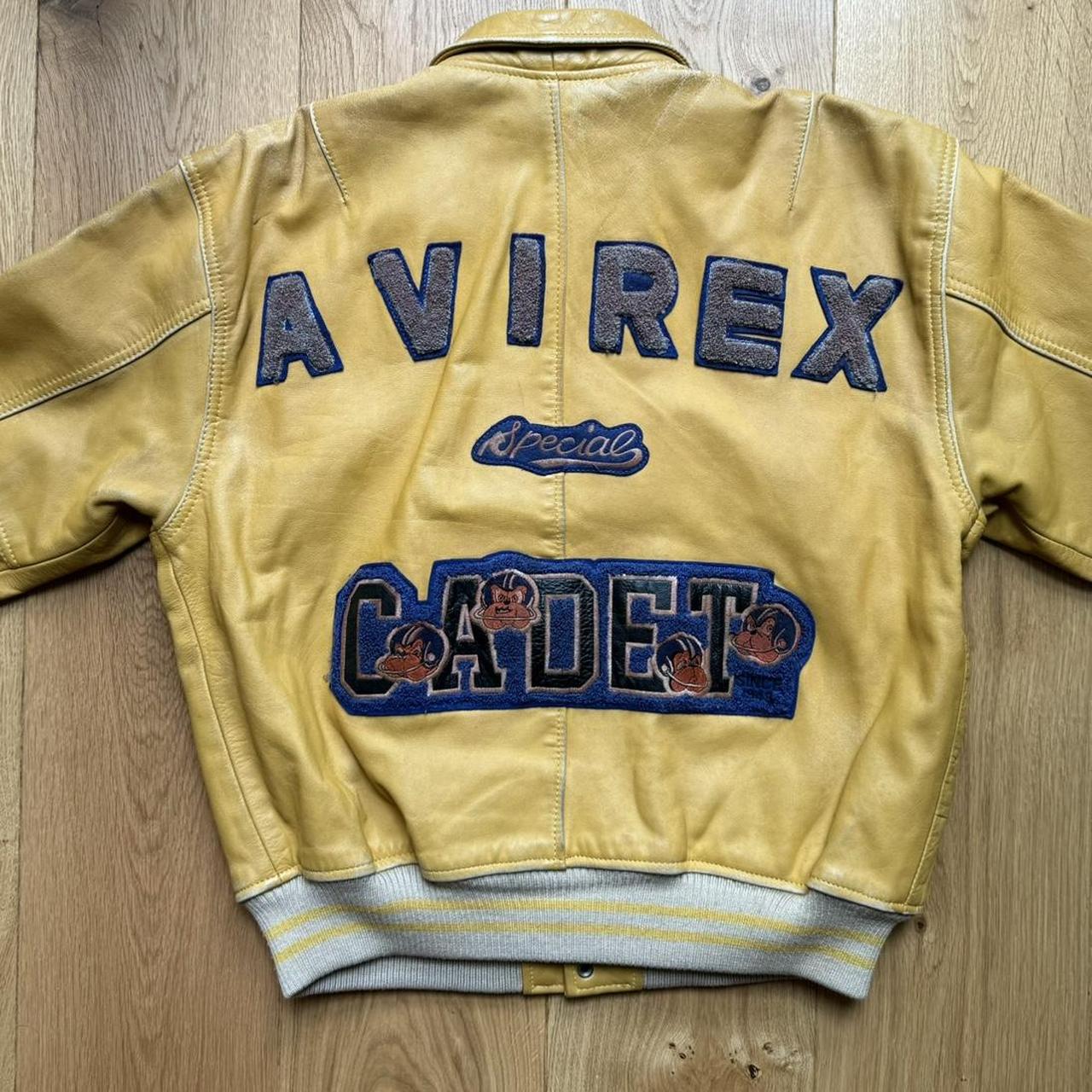 Vintage Avirex Leather Variety Jacket with large back spell out