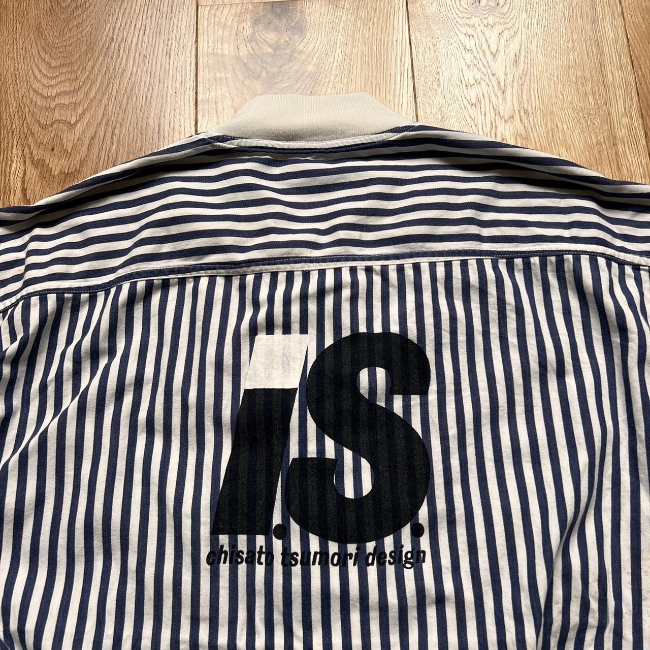 Vintage Issey Miyake Sport IS spellout striped bomber jacket